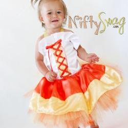 Candy Corn Princess Boutique Costume